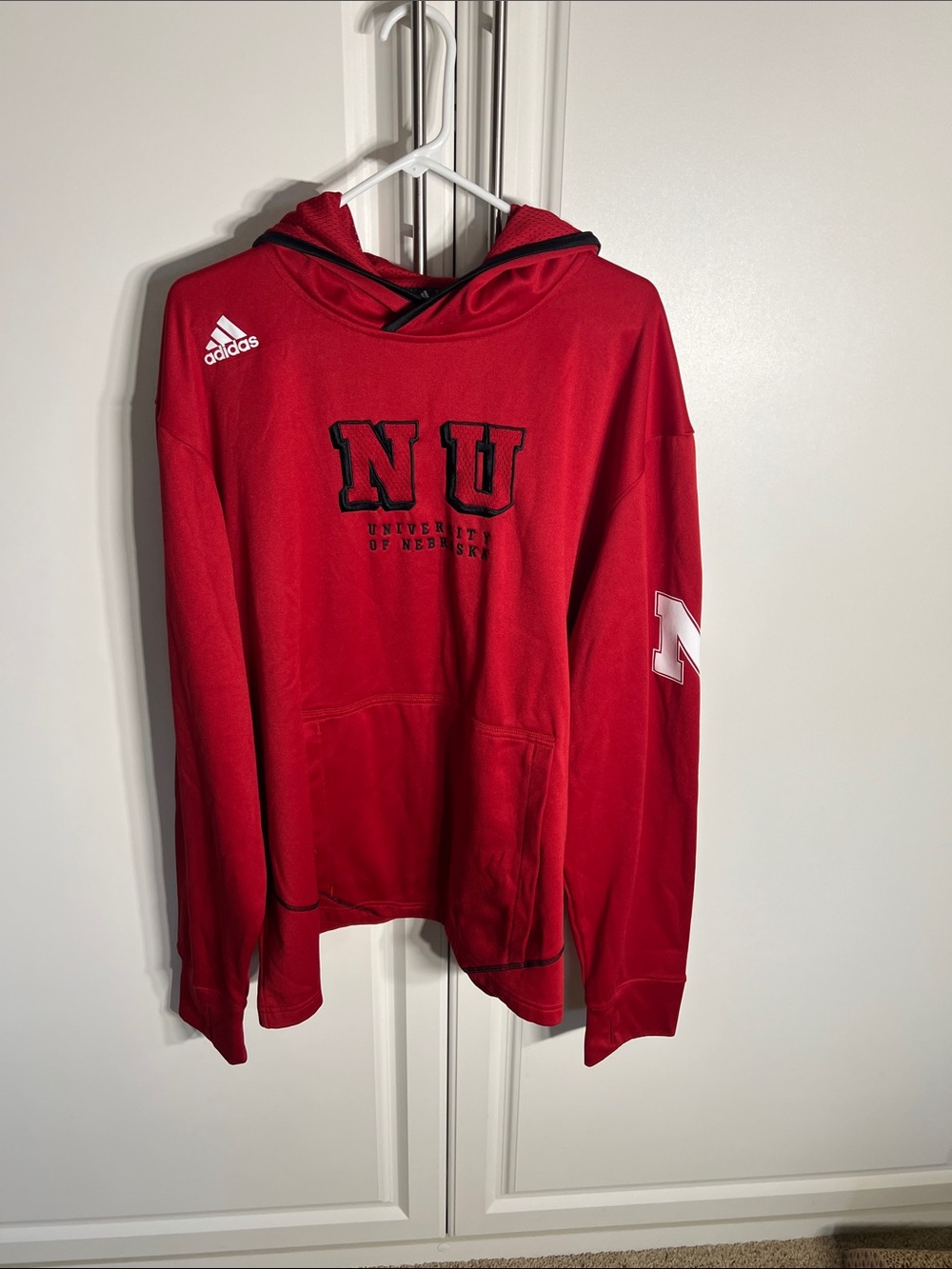 adidas Red NU Collegiate Pullover Hoodie